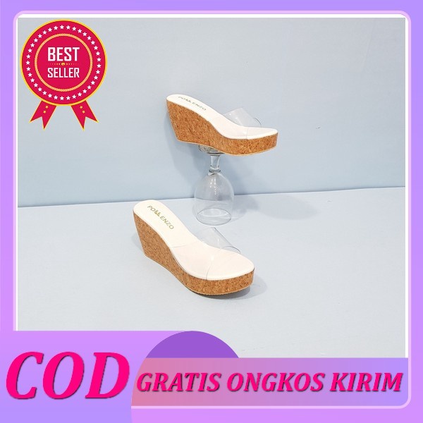 Sepatu Sandal Wanita Kekinian Wedges Tinggi Original Cantik Sandal Cewek Pelajar Import Kualitas Bag