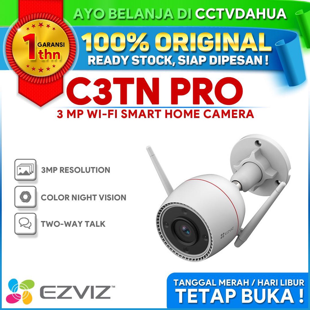 EZVIZ OUTPRO C3TN 3MP 2K IP CAMERA WIFI COLOR NIGHT VISION 2 WAY AUDIO