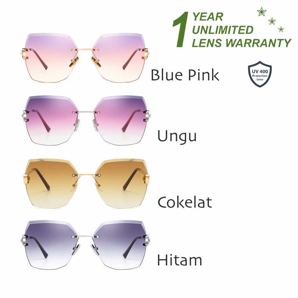 Kacamata UV400 - Anti Radiasi - Sunglasses Wanita Korea - HM8148 ( Group ) FREE Sarung