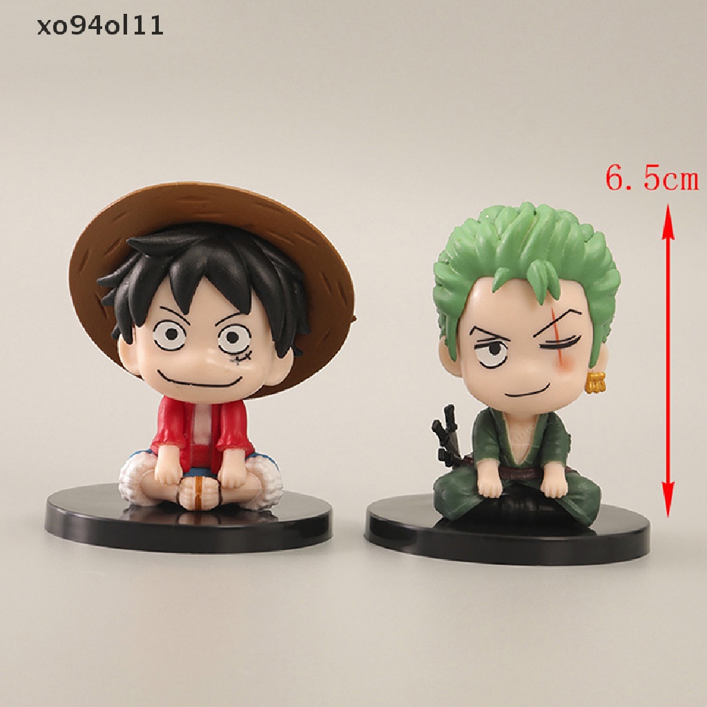 Xo 7 cm Anime Figure One Piece Monkey D Luffy Roronoa Zoro Kawaii Mainan Q Figural Dekorasi Mobil Model PVC Hadiah OL