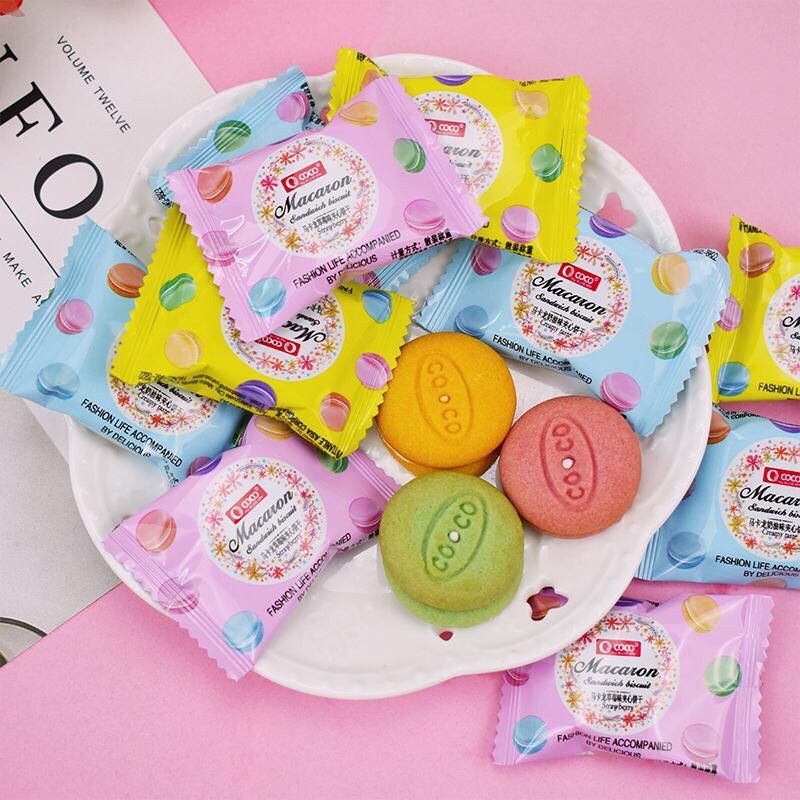 Coco macaron sandwich biscuit impor PER PACK termurah