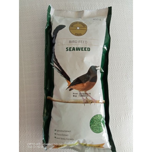 Pakan Burung GOLD Coin Seaweed/ pakan burung Gold Coin/ Pakan burung Gold Coin Seaweed 450g