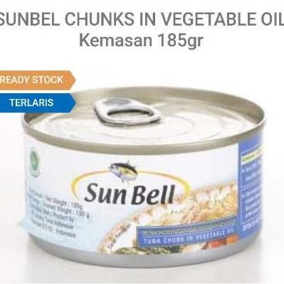 LANGSUNG CHECKOUT Z873 Paketan Sunbell Tuna Vegetable Oil 185gr (isi 5 kaleng) ↜