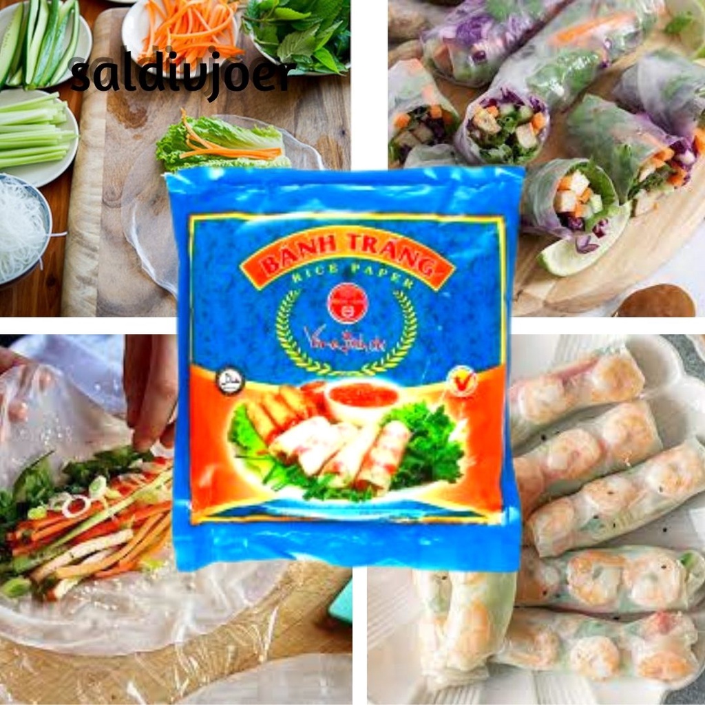 

Banh Trang Rice Paper 22cm Repack 5 Lembar / Kulit Lumpia Vietnam / Spring Roll / Salad Wrap / Rice Paper Transparant Vietnamese