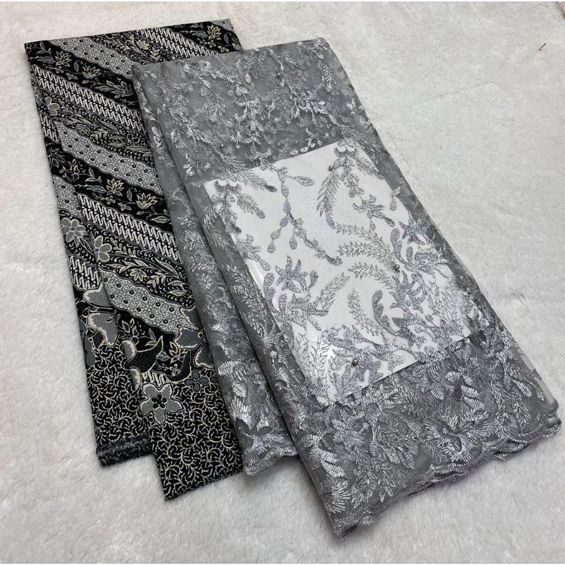 Set/Paket Kain Bridesmaid Tile Bordir Mutiara & Batik