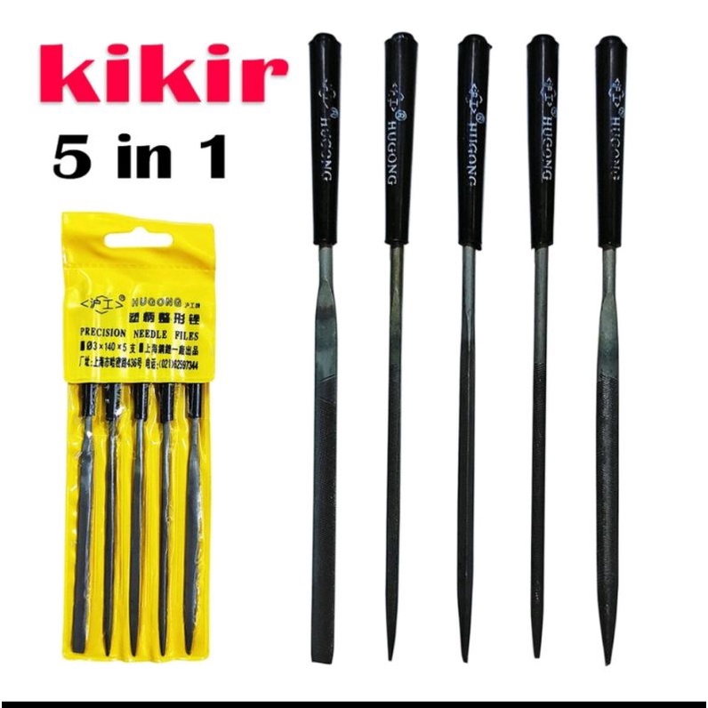 Kikir 5 in 1 Hugong Precision Needle Files