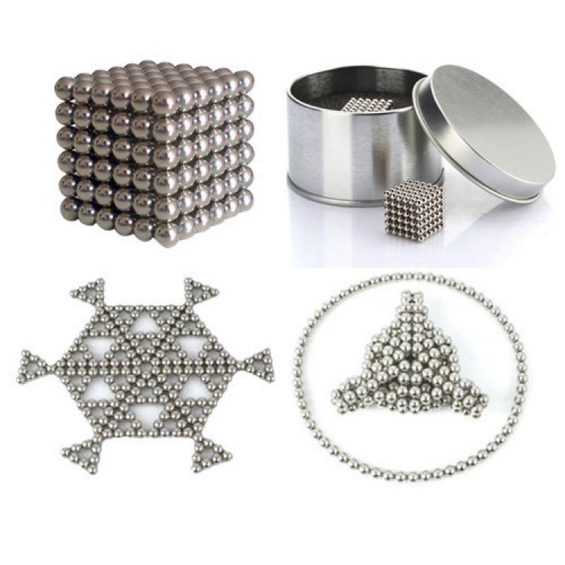 MINOCOOL Buckyballs Neocube Magnet Balls Toys 216 PCS - TH007004A Silver 3mm melatih daya imajinasi dan kreatifitas buah hati mainan anak Souvenir