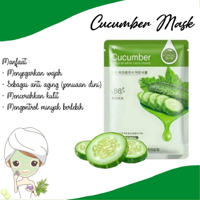 Sheet Mask HCHANA / HCHANA Masker Wajah - CUCUMBAR