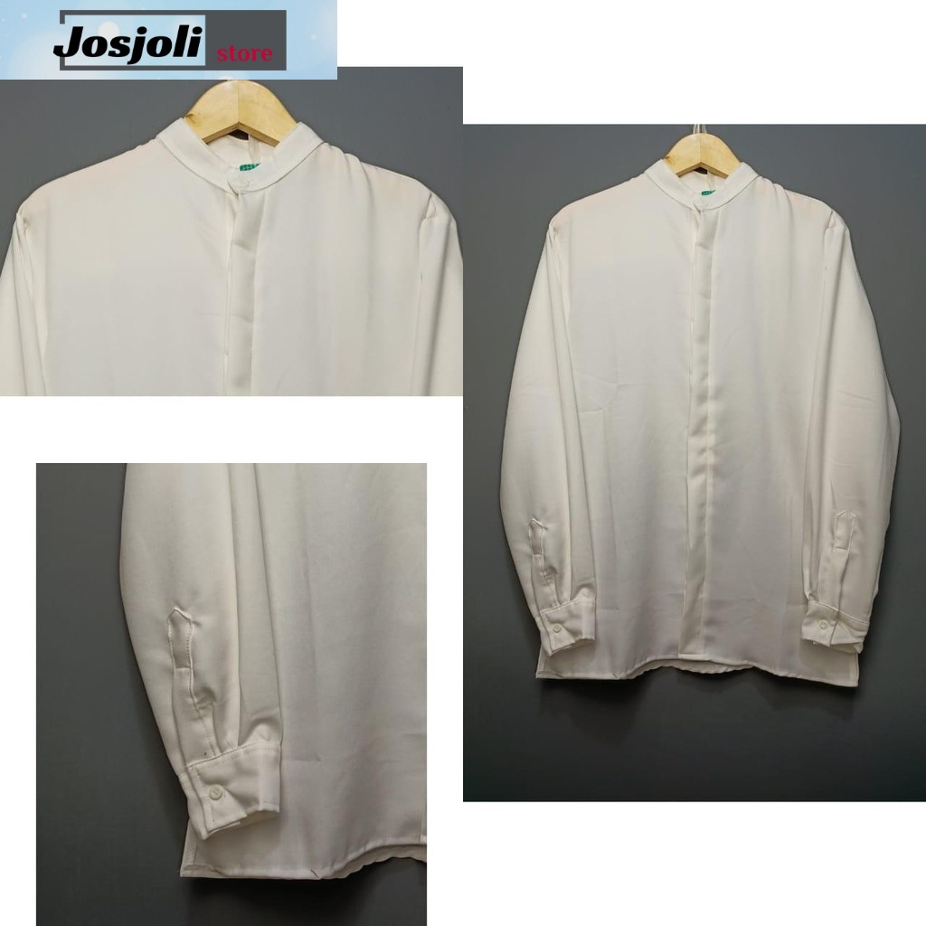 JOSJOLI_STORE/kemeja kancing pria casual korea BTS Koko Lengan Panjang Size M,L,XLXXL-Fashion pria