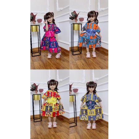 Dress batik Anak perempuan umur 2-6 Tahun - Motif batik bervariasi - batik Anak