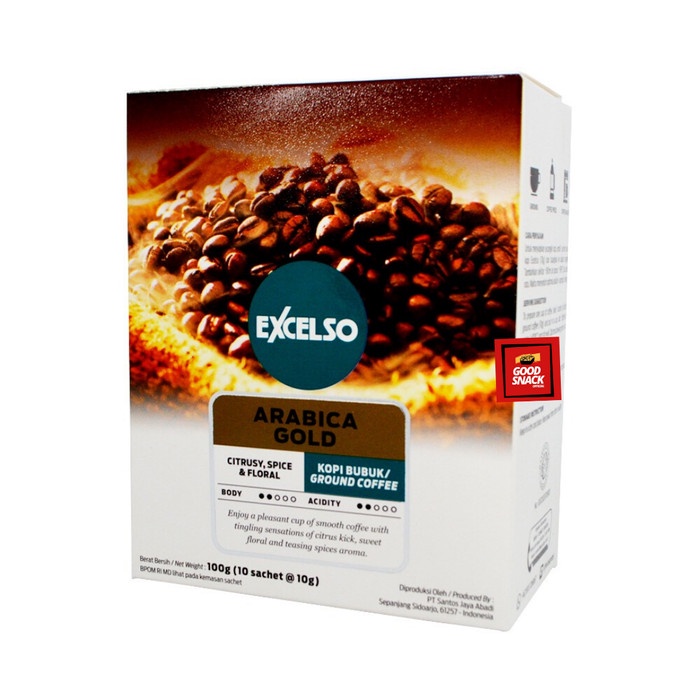 

Terlaris ✨ - Excelso Kopi Premium - Arabica Gold Kemasan Sachet - 10x10gr 2.1.23