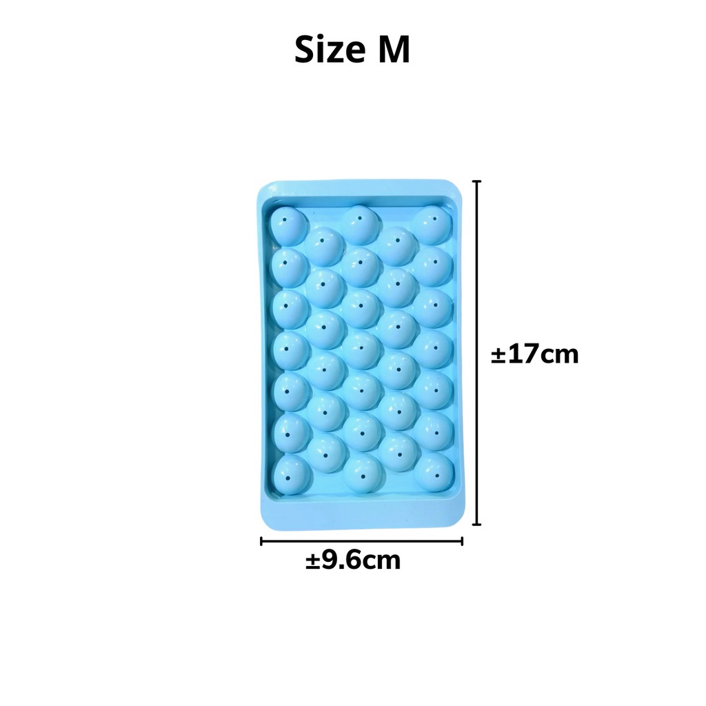 [GROSIR] CETAKAN CETAK ES BATU BULAT PUDING AGAR AGAR JELLY 33 LUBANG GRID SIZE M ICE CUBE MOLD MULTIFUNGSI SERBAGUNA