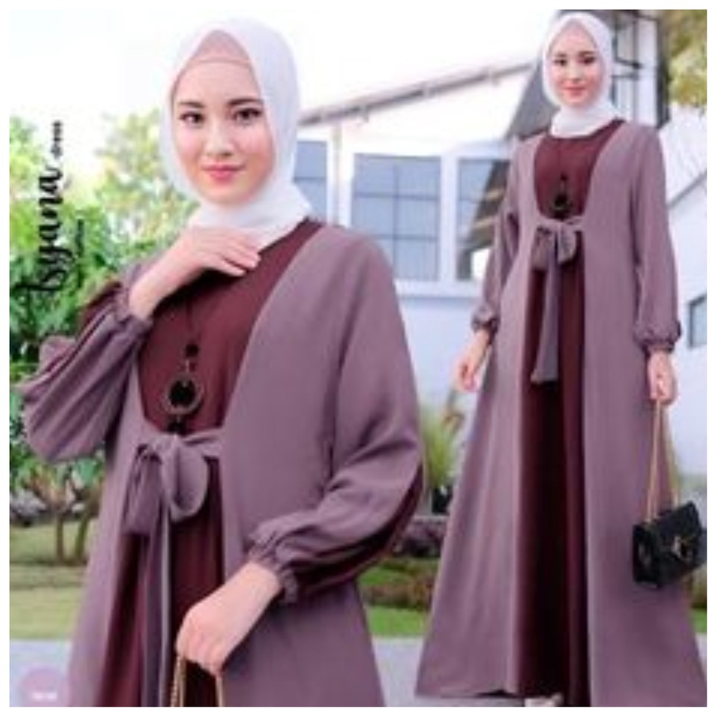 jasmine gamis terbaru baju lebaran 2023 wanita dress muslimah kekinian maxi cringkle