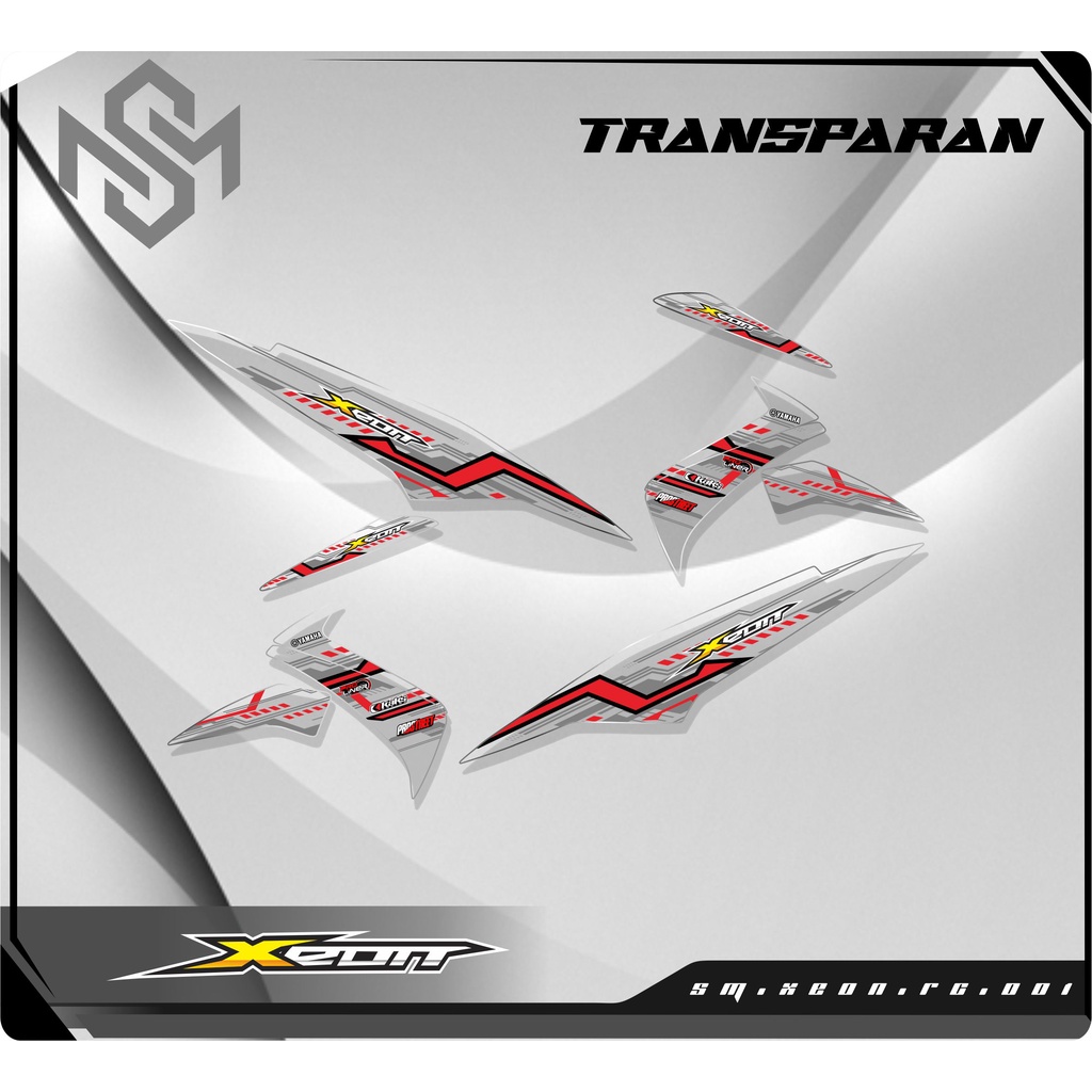 Stiker Striping Decal Transparan XEON RC - Sticker Yamaha XEON Aksesoris Body Motor SM01