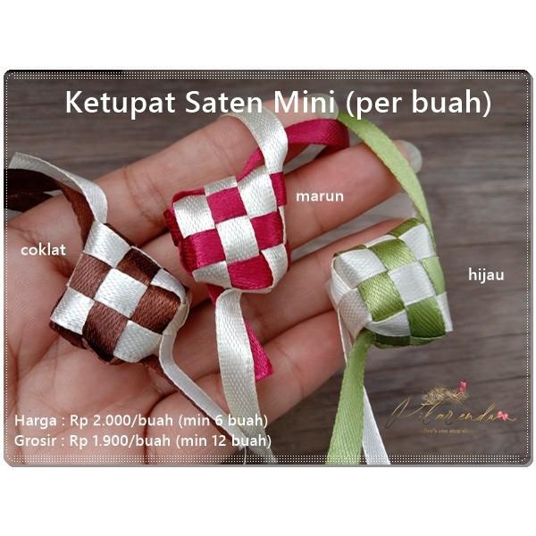 

Alb-44 : Ketupat Saten Mini (Minimal Order 6 Buah) 001