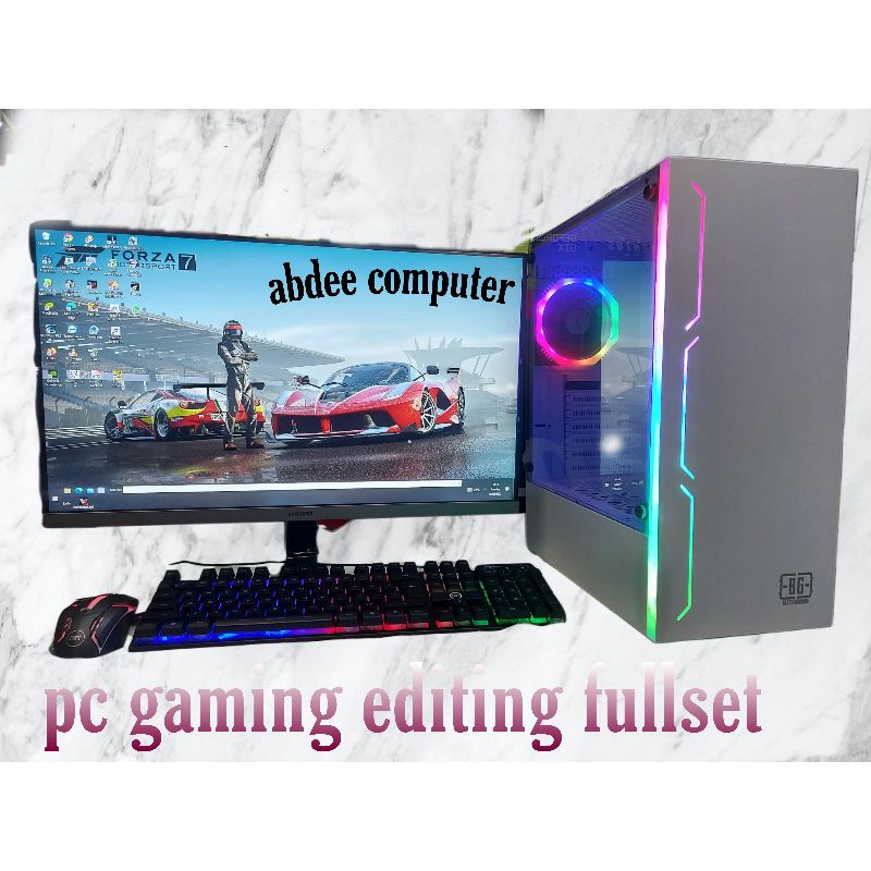 PC GAMING fullset Core i7 Ram 16 gb Ssd 256 gb Monitor 24 inch