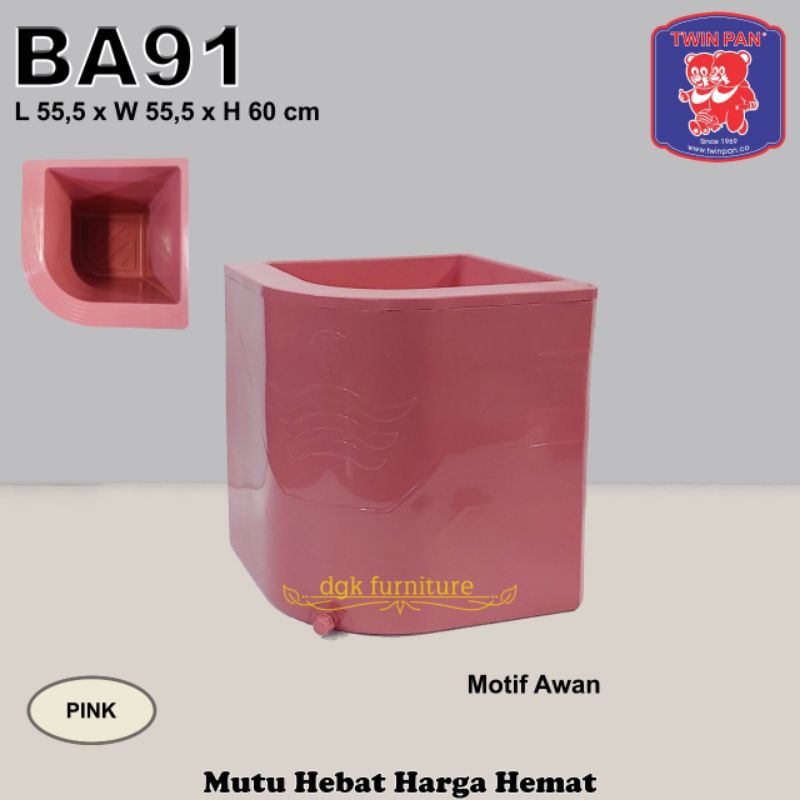 Bak Air Mandi Sudut Oval Kamar Mandi PVC Plastik Warna