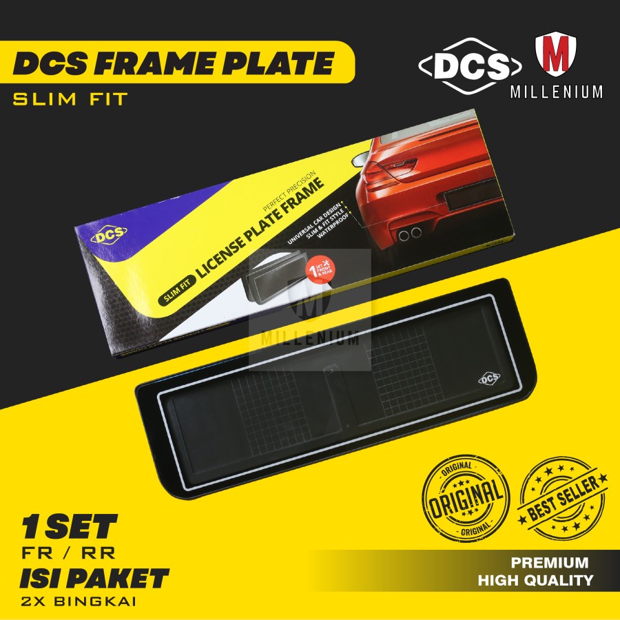 COVER DUDUKAN TEMPAT PLAT NOMOR AKRILIK MODEL SLIM DCS NON LED 46CM