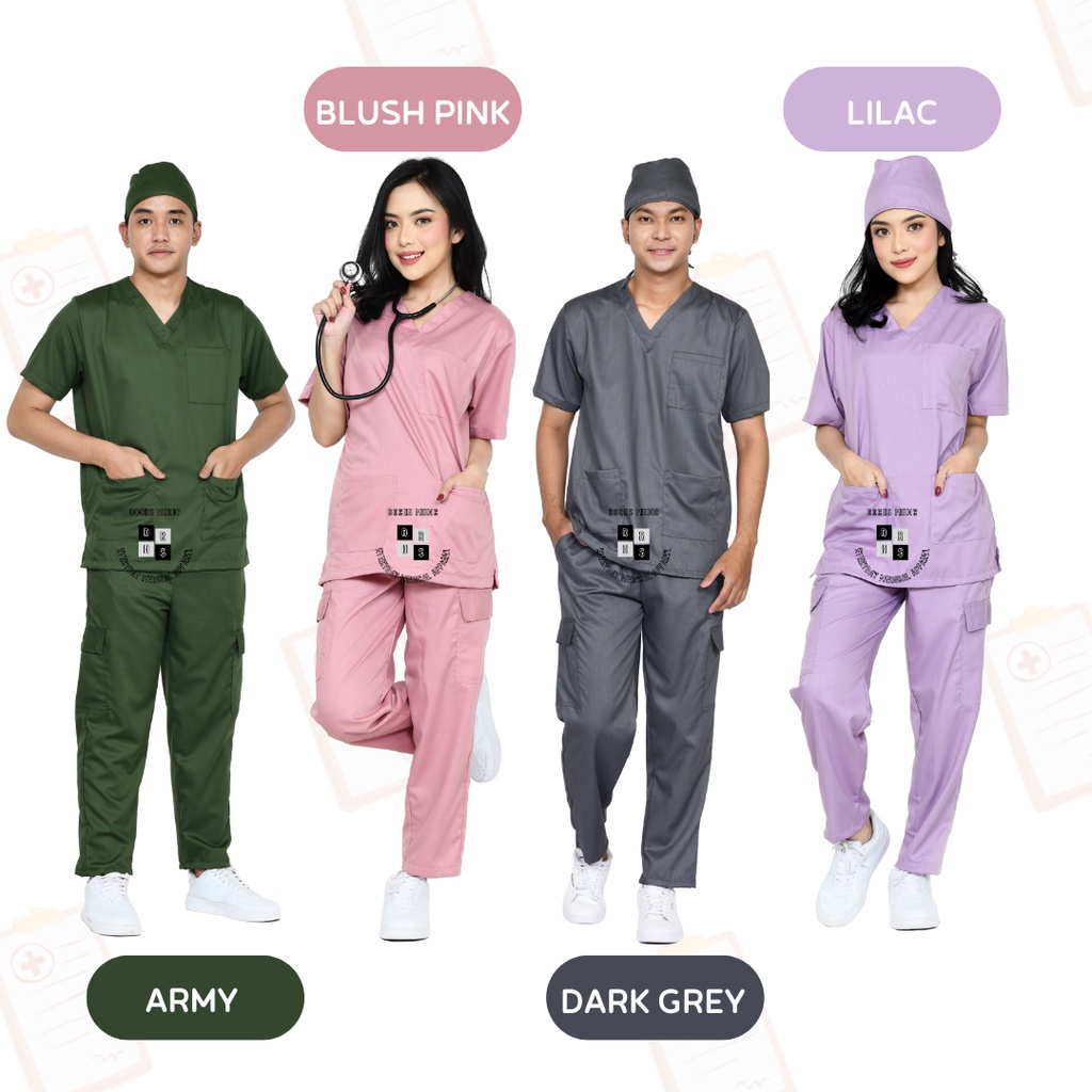 Baju OK TOYOBO CARGO / Baju Jaga / Scrub Medis Lengan Pendek (PART 2) DOCHS MEDIC