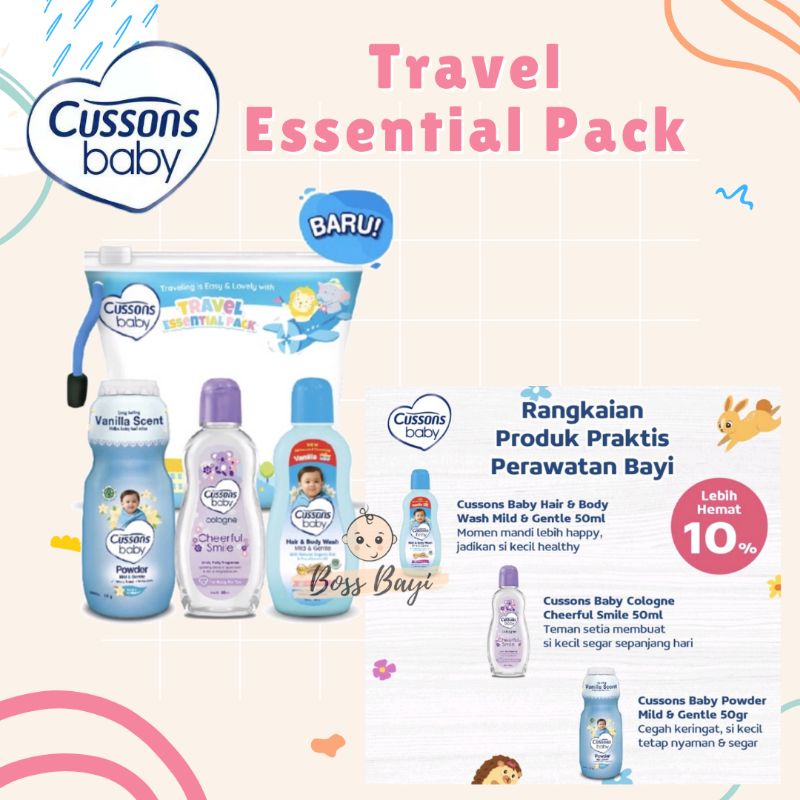 Cussons Baby  Essential Value Pack Travel /Daily/Basic/Complete | Mini / Medium Gift Set