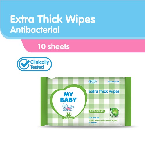 MY BABY WIPES ANTIBACTERIAL 10'S