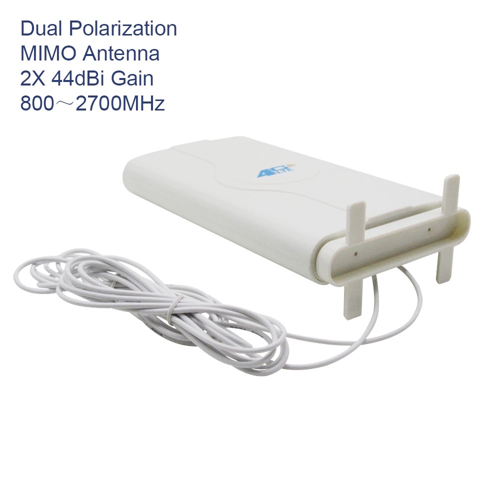 Oserjep MIMO External Antena 3G 4G LTE Dual SMA 700-2600mhz 88dBi - LF-ANT4G01 - White