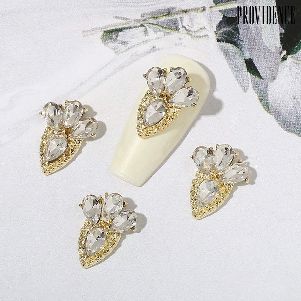 Providence 10Pcs Hiasan Kuku Bersinar Mudah Tempel Tiga Dimensi DIY Planet Berkilau Liontin Wortel Cincin Busur Kuku Pesona Salon Kuku Pasokan