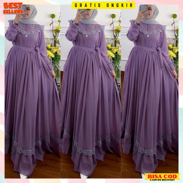 Gamis Cewek Syarii Dress Gmis Muslim Premium Gamus Remaja Muslimah Baju Kondangan Wsnita Kekinian Pa