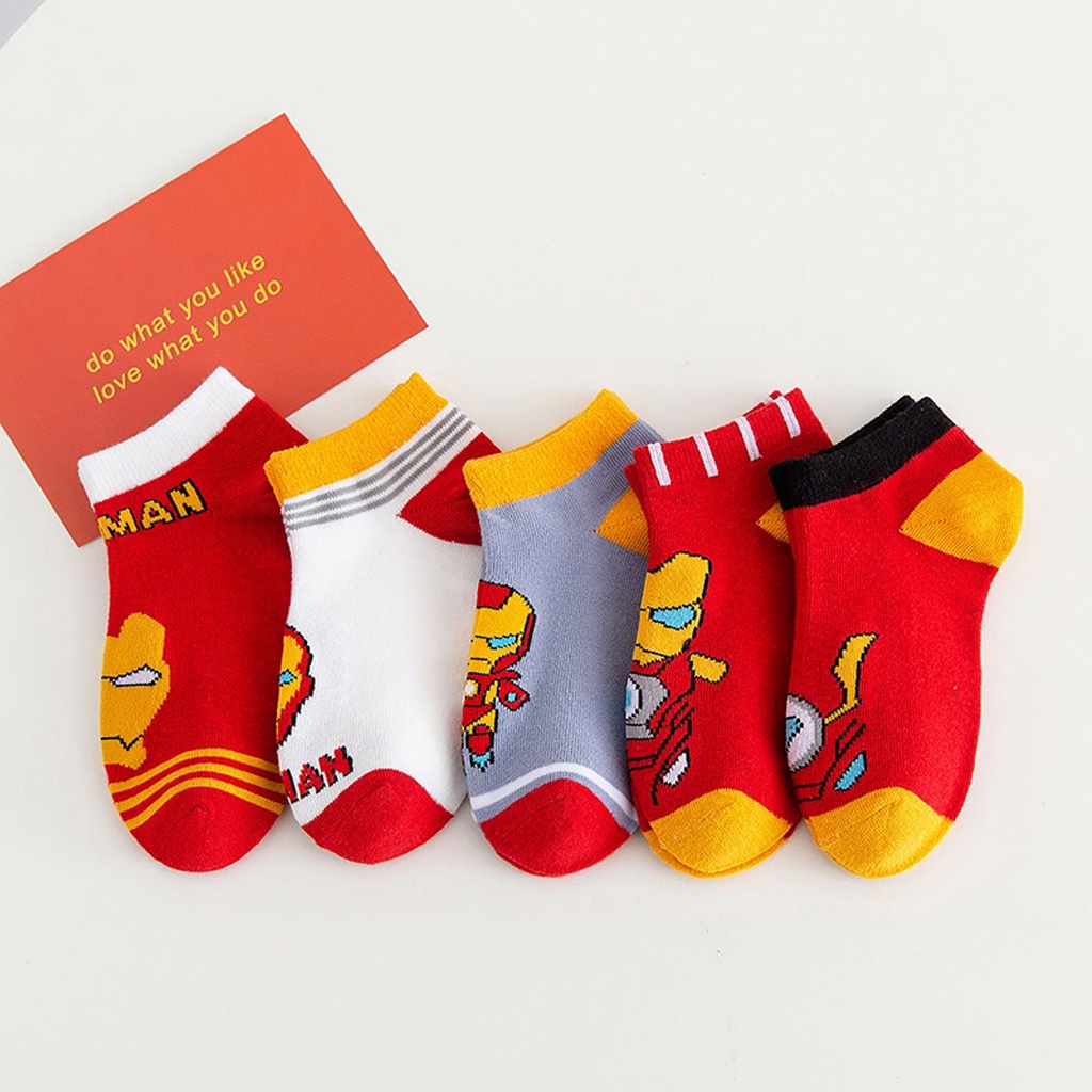 INDOMINI Kaos Kaki Socks Sock Laki Laki Superhero Ironman KK040