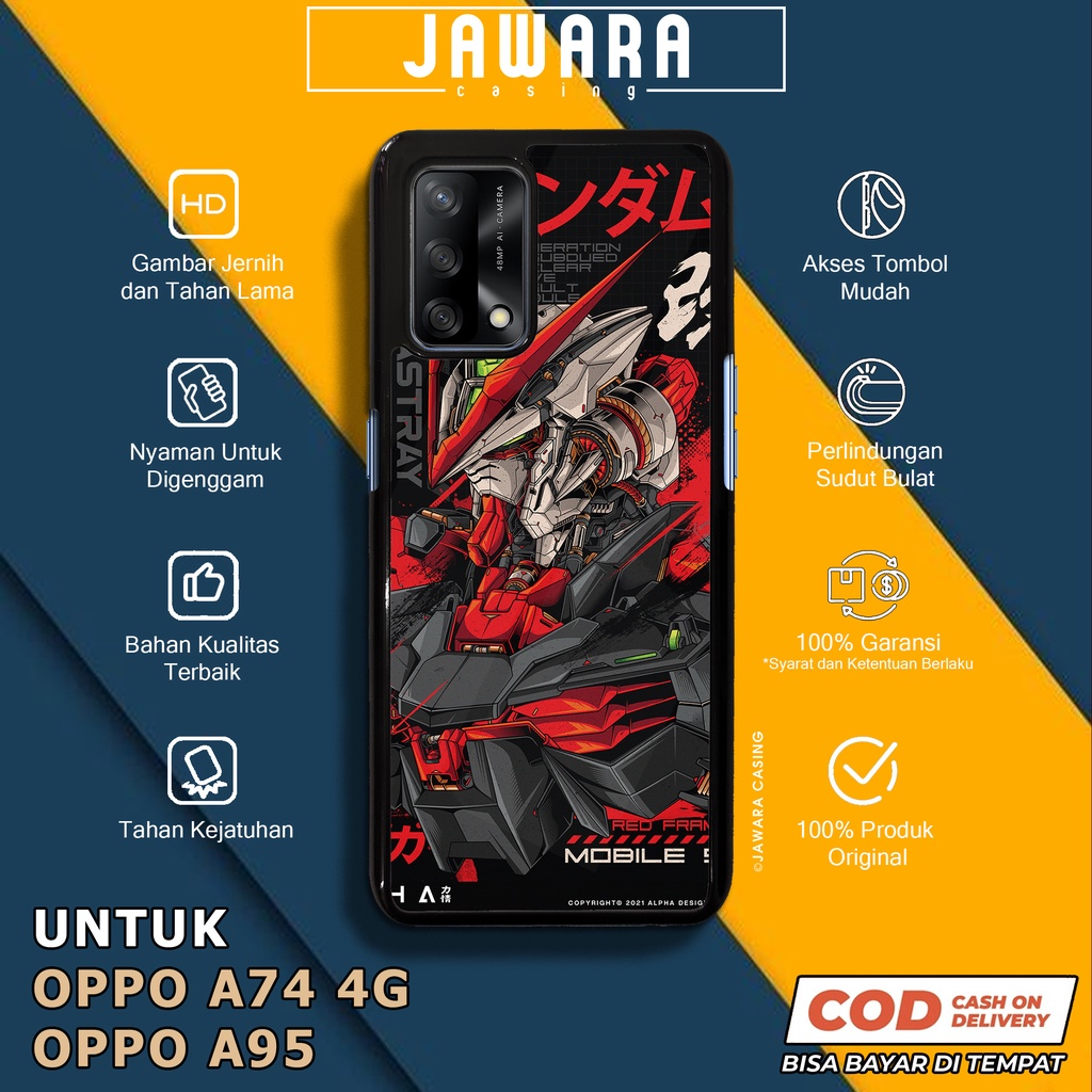 Case Oppo A74 4G A95 Casing Oppo A74 4G A95 Jawara Casing [GDM1] Case Glossy Case Aesthetic Custom C