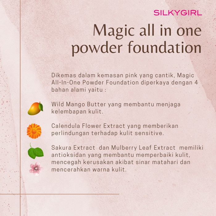 SILKYGIRL Magic All-In-One Powder Foundation - Natural Buff