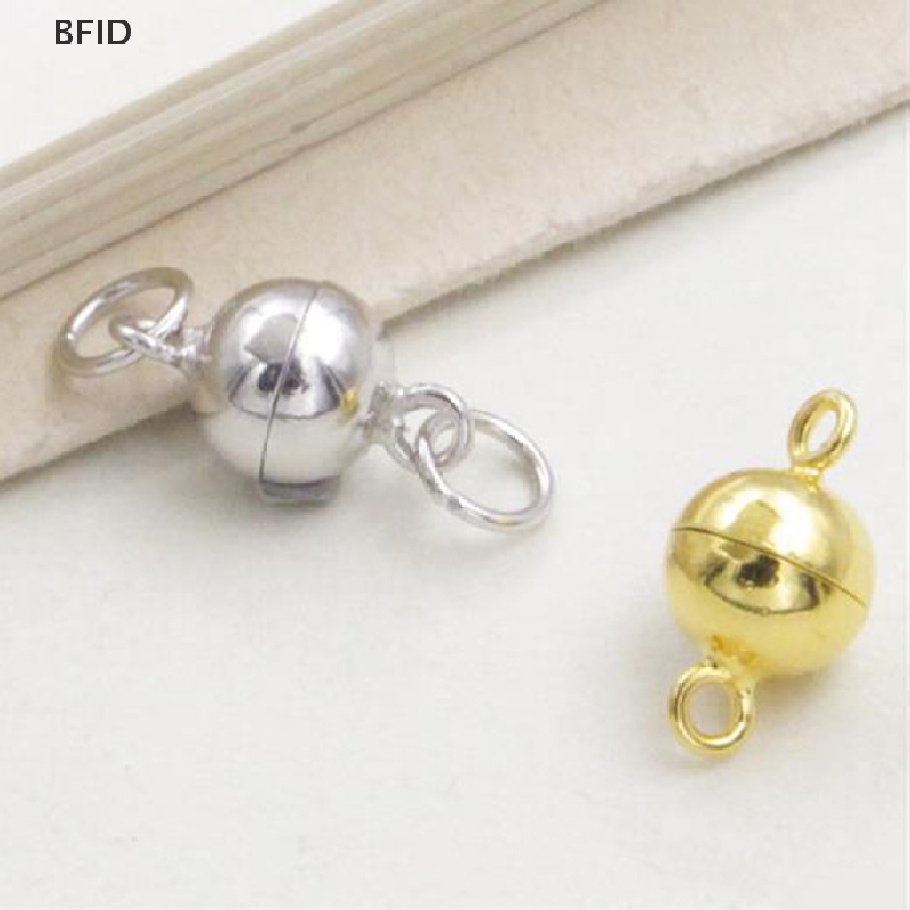 [BFID] 10pcs Magnetic Lobster Clasps Buckle Hook Bola Bulat DIY Membuat Perhiasan Temuan [ID]