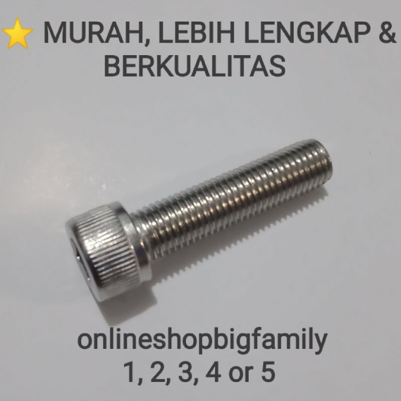 BAUT L STAINLESS M10x40 (DRAT 14, PANJANG 40 CM)