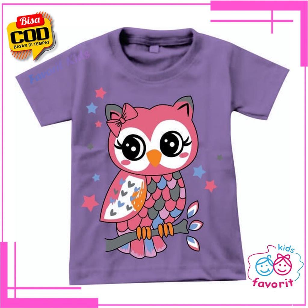 Kaos atasan anak lengan pendek/ Baju anak perempuan lengan pendek