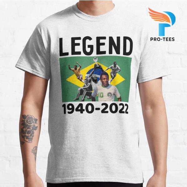 Kaos Baju Pele 10 Brazil The King - Pele Football Legend - Legend 1940 2022 - Pele Football Legend P