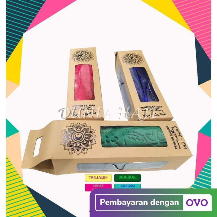 Sajadah Sajadah Box Turkey Polos Wangi Al Jeddah Turki Emboss Oleh Oleh Haji - MERAH(B3G1) Sajadah T