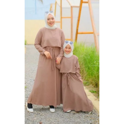 [ READY STOCK ] GAMIS COUPLE IBU DAN ANAK PEREMPUAN REMAJA TANGGUNG BAJU LEBARAN KELUARGA SET