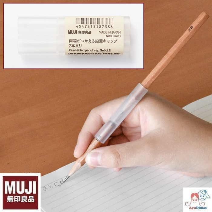 

Muji Dual Sided Pencil Cap set of 2 - tutup / alat sambung pensil