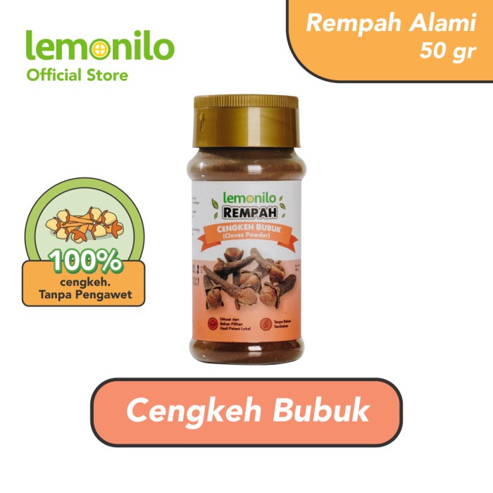 

Terlaris ✨ - Lemonilo Rempah Cengkeh Bubuk (Cloves Powder) 50g 2.1.23