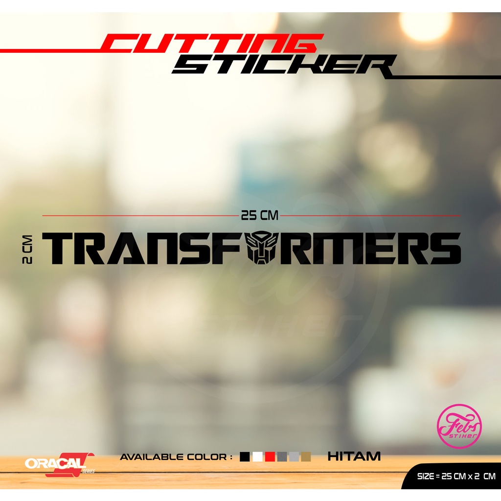 Cutting Sticker Transformers Text Logo | Stiker Cutting Logo Tulisan Transformers