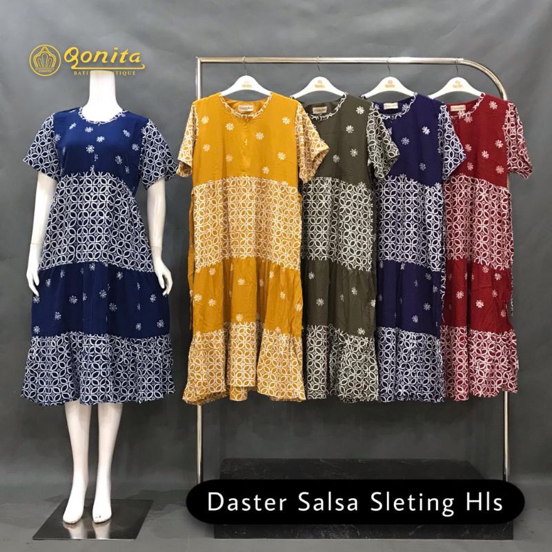 Qonita Daster Salsa Sleting Hls  || by Qonita Batik &amp; Boutique || Qonita Batik Pekalongan