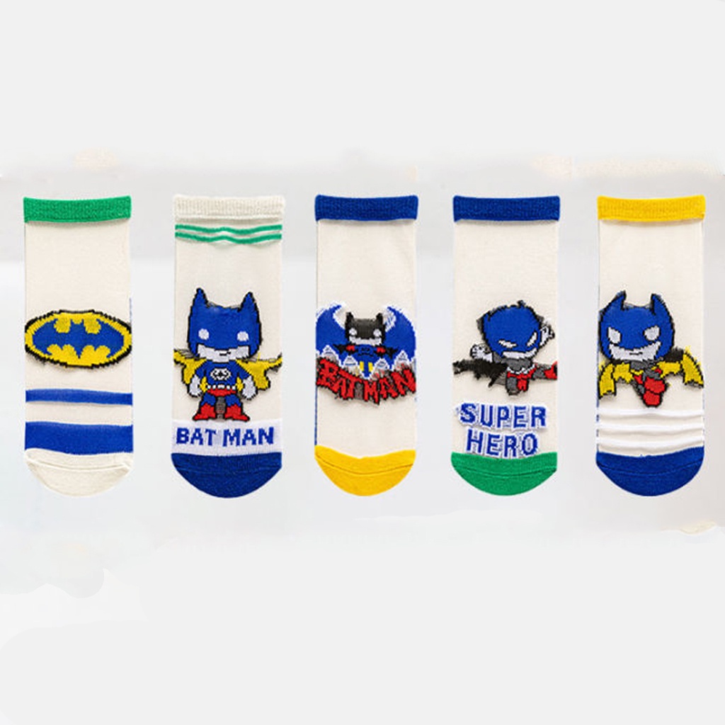 GTB Kaos Kaki Anak Motif Batman Transparan Kaus Kaki Bayi Lucu kk048