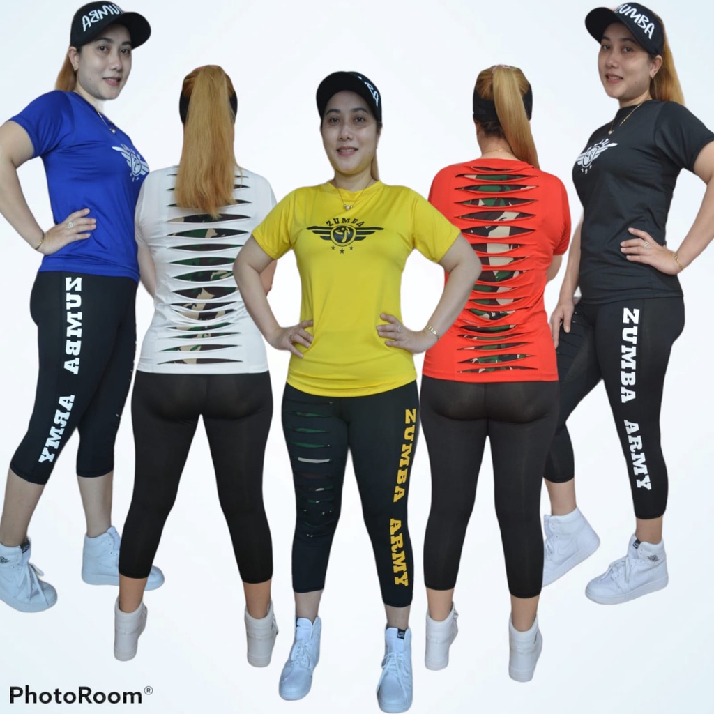 Setelan senam wanita ZUMBA ARMY