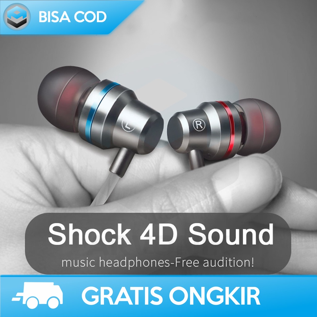 HEADSET KABEL KUALITAS TERBAIK EARPHONE DYNAMIC DRIVER NOISE ISOLATING