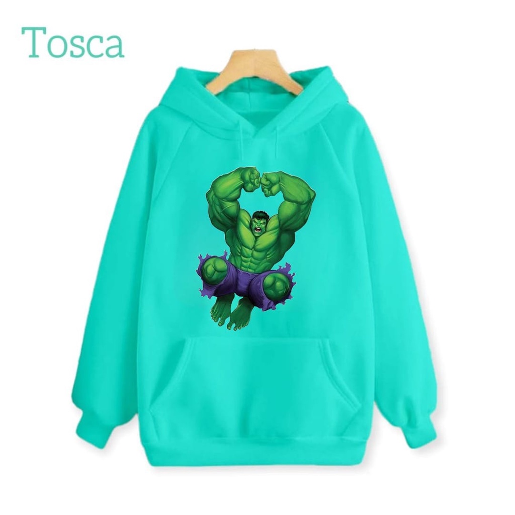 Hzl_outfit Sweater Hoodie Anak Laki Laki De Hulk/ Hoodie Sweater Anak Anak