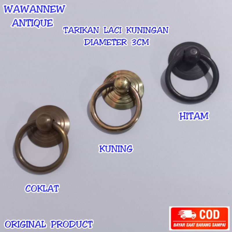 Handle / Tarikan Laci Lemari Jendela Pintu Rumah Kuningan Kitchen Set 3.2cm