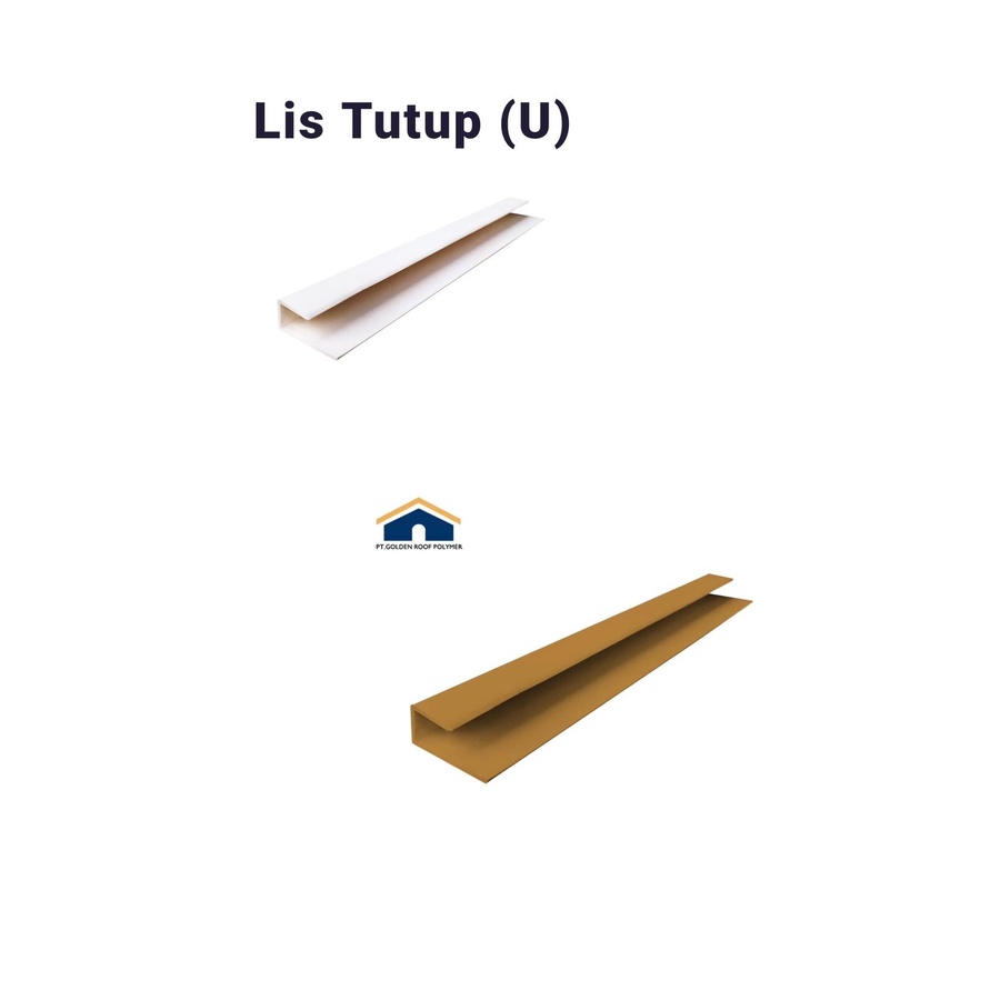 Lis Tutup (C) 4cm Golden Pvc