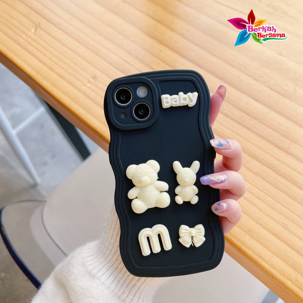 Y026 SOFTCASE 3D KARAKTER RABBIT MODEL GELOMBANG WAVE FOR VIVO Y02 Y51 Y12 Y15 Y17 Y15S Y01 Y16/Y02S Y20 Y12S Y20I Y20S Y21S Y33S Y21 2021 Y22 Y22S Y35 2022 Y75 Y55 T1 Y30 Y50 Y30I Y53 Y83 Y91 Y95 V5 V5S V5LITE Y67 V7 PLUS V21 V23E V25 V25E V25 PRO BB7555