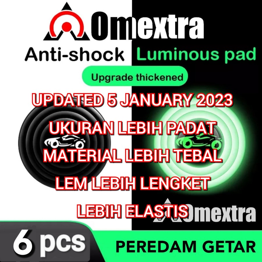 6pcs Anti Shock Pad Omextra Peredam Getar Pintu Mobil Peredam Getaran