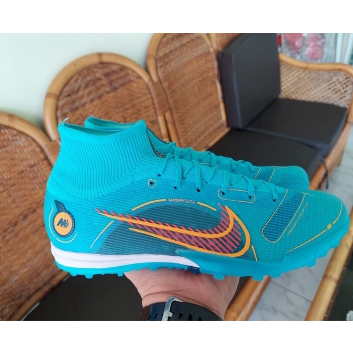 SEPATU FUTSAL NIKE MERCURIAL SUPERFLY 8 ELITE CHROLINE BLUE TURF